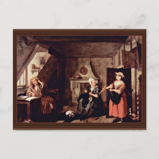 The Tormented Poet by Hogarth, William Briefkaart (Voorkant)