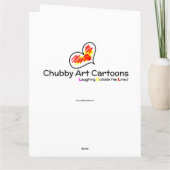 The Tourists Big Colouring Card Chubby Art Cartoon Kaart (Achterkant)