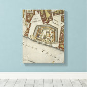 The Tower and St. Catherine's, detail van de Tower Canvas Afdruk (Insitu (Houten vloer))