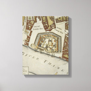 The Tower and St. Catherine's, detail van de Tower Canvas Afdruk