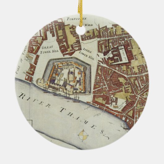 The Tower and St. Catherine's, for 'Stow's Survey Keramisch Ornament (Achterkant)