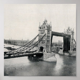 The Tower Bridge, Londen 1913 Poster