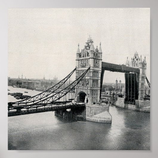 The Tower Bridge, Londen 1913 Poster (Voorkant)