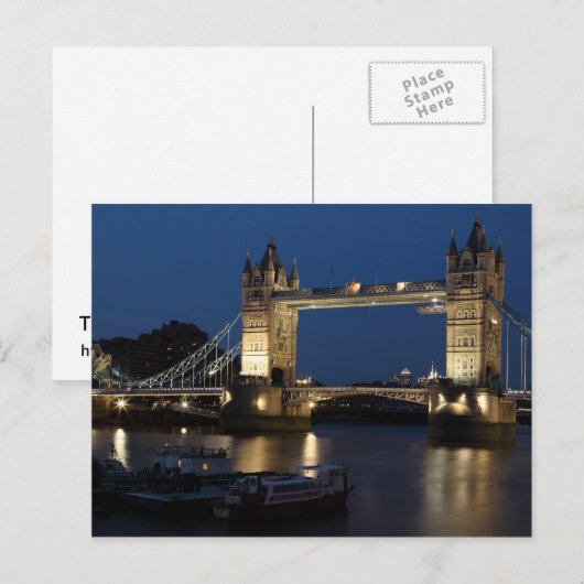 The Tower Bridge, Londen Briefkaart (Voorkant / Achterkant)