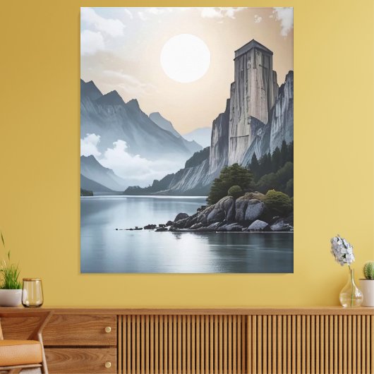 The Tower of Eternal Silence Canvas Afdruk (Insitu (Woonkamer))