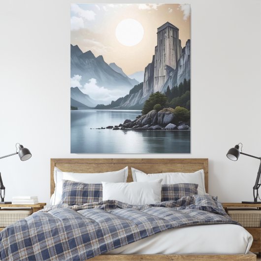 The Tower of Eternal Silence Canvas Afdruk (Insitu (Slaapkamer))