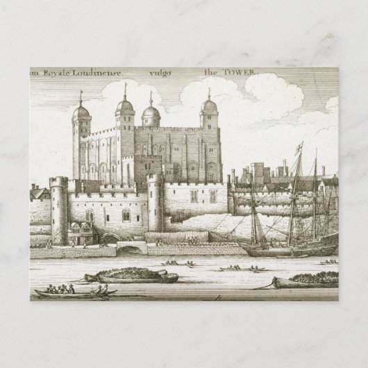 The Tower of London, 1647 (graving) Briefkaart (Voorkant)
