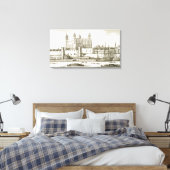 The Tower of London, 1647 (graving) Canvas Afdruk (Insitu (Slaapkamer))