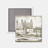 The Tower of London, 1647 (graving) Magneet (Voorkant / Achterkant)