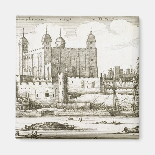 The Tower of London, 1647 (graving) Magneet (Voorkant)