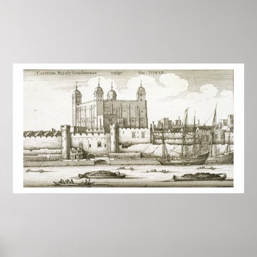 The Tower of London, 1647 (graving) Poster (Voorkant)