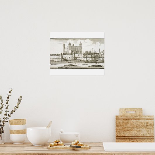 The Tower of London, 1647 (graving) Poster (Keuken)