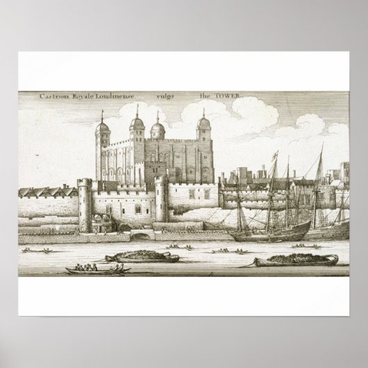 The Tower of London, 1647 (graving) Poster (Voorkant)