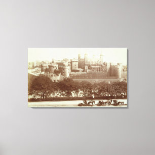 The Tower of London (foto sepia) Canvas Afdruk