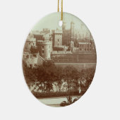 The Tower of London (foto sepia) Keramisch Ornament (Rechts)