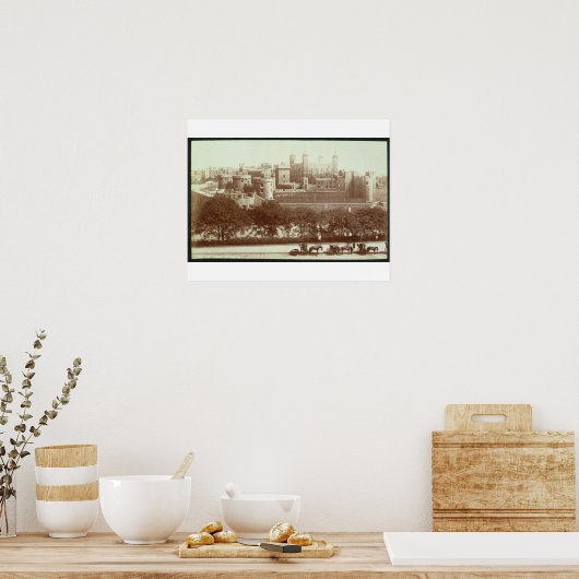 The Tower of London (foto sepia) Poster (Keuken)
