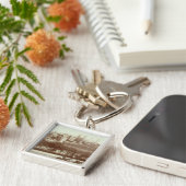 The Tower of London (foto sepia) Sleutelhanger (Zijkant)