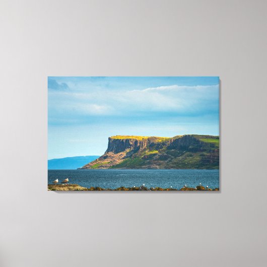 The Towering Bastion of Fair Head Landscape Photo Canvas Afdruk (Voorkant)