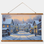 The Town In Winter Hangend Wandkleed (Voorkant)