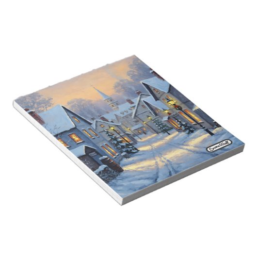 The Town In Winter Notitieblok (Schuin)