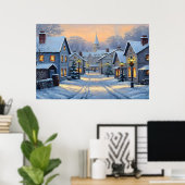 The Town In Winter Poster (Thuiskantoor)
