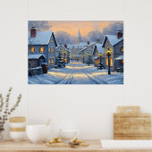 The Town In Winter Poster (Keuken)