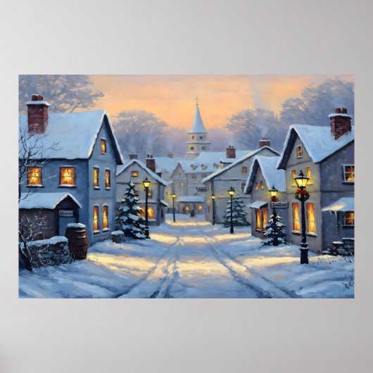 The Town In Winter Poster (Voorkant)