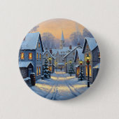 The Town In Winter Ronde Button 5,7 Cm (Voorkant)