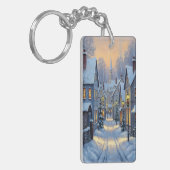 The Town In Winter Sleutelhanger (Voorkant Links)