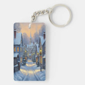 The Town In Winter Sleutelhanger (achterkant)