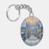 The Town In Winter Sleutelhanger (Voorkant Links)