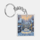 The Town In Winter Sleutelhanger (Voorkant Links)