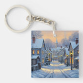 The Town In Winter Sleutelhanger (Voorkant)