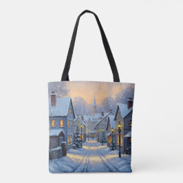 The Town In Winter Tote Bag