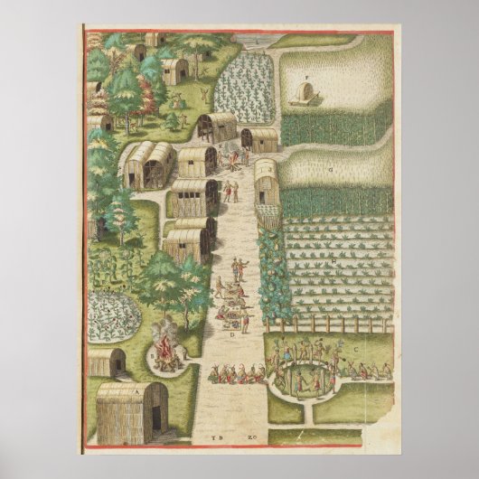 The town of Secota Poster (Voorkant)