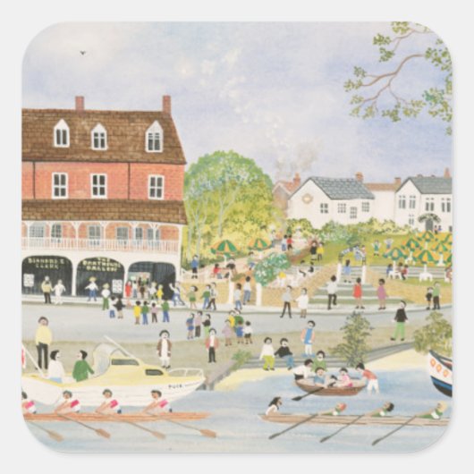 The Towpath Walton-on-Thames Vierkante Sticker (Voorkant)