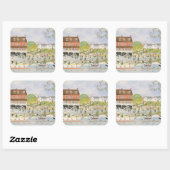 The Towpath Walton-on-Thames Vierkante Sticker (Vel)