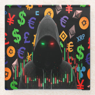 The Trader Dream Collection Kaarsgrafieken Glazen Onderzetter