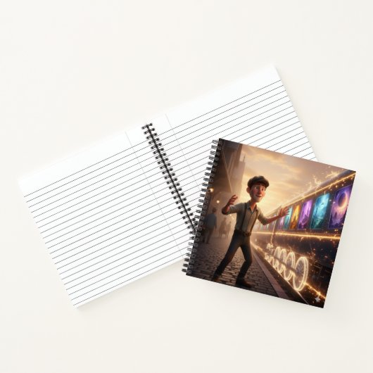 The Train Platform Storyteller Notebook Notitieboek (Binnen)