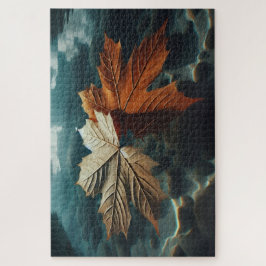 The tranquil dance of autumn leaves in cool waters legpuzzel