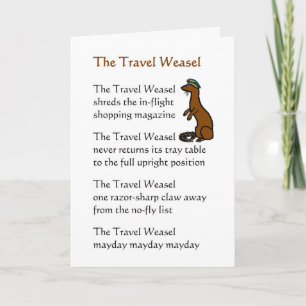 The Travel Weasel - een grappig gedicht over een r Kaart