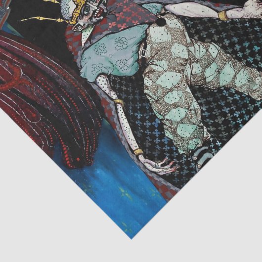 "The Traveling Companion" van Harry Clarke Tissuepapier (Detail)