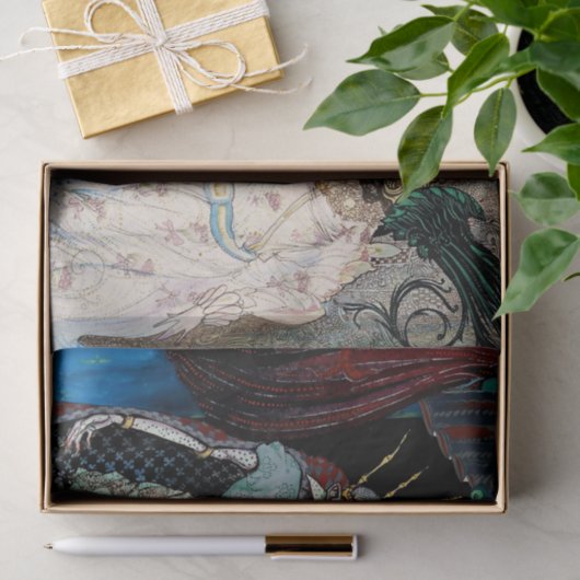 "The Traveling Companion" van Harry Clarke Tissuepapier (Geschenk)