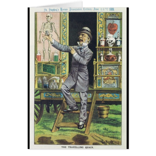 "The Traveling Quack" Snake Oil Salesman (Voorkant)