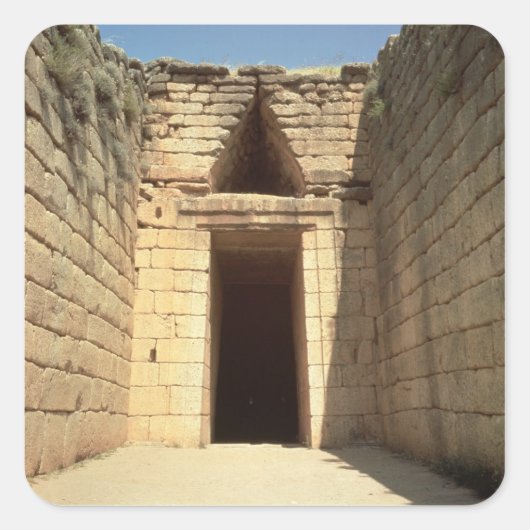 The Treasury of Atreus, c.1300 BC Vierkante Sticker (Voorkant)