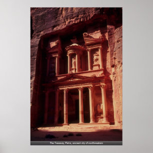 The Treasury, Petra, de oude stad van het noordwes Poster