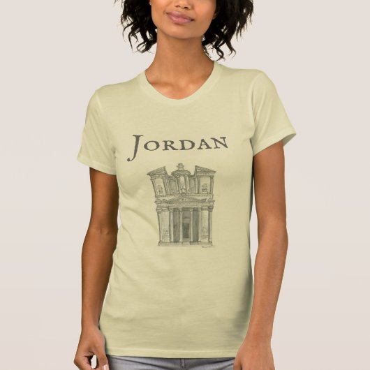 The Treasury, Petra, Jordan T-shirt (Voorkant)