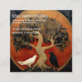 The Tree Between Worlds | Tree of Life Designs Vierkante Visitekaartje (Voorkant)