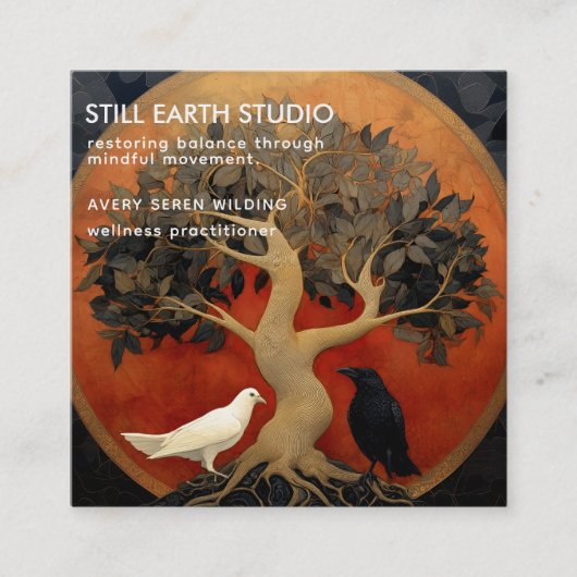 The Tree Between Worlds | Tree of Life R&B Vierkante Visitekaartje (Voorkant)