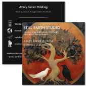 The Tree Between Worlds | Tree of Life Red/Blk Vierkante Visitekaartje